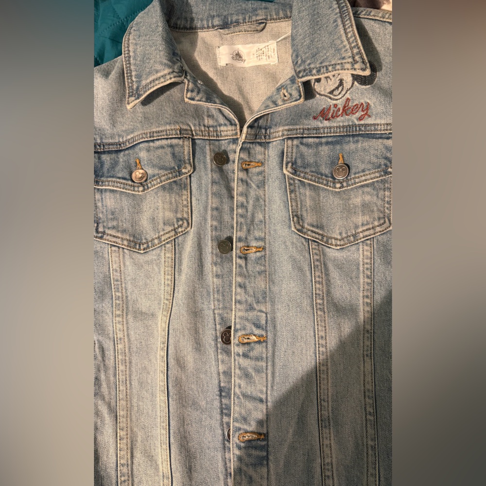 Disney Parks Mickey Mouse Blue Jean Jacket - Picture 4 of 6